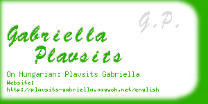 gabriella plavsits business card